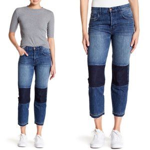 J Brand Low Rise Cuffed Two Tone Jeans